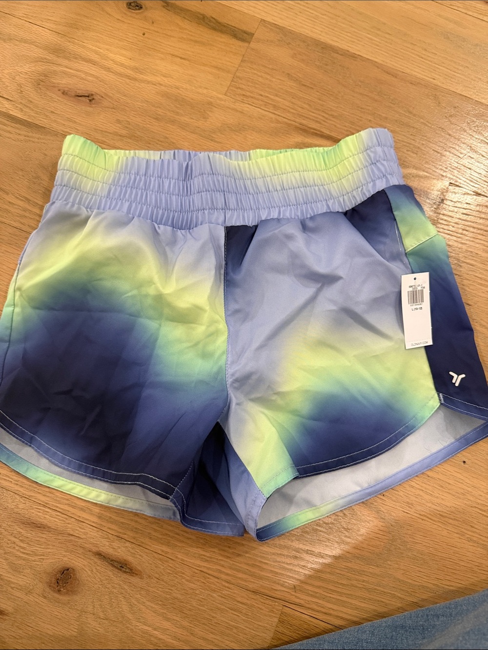 Old Navy Women's Ombre Navy, Blue & Lime Athletic Shorts
